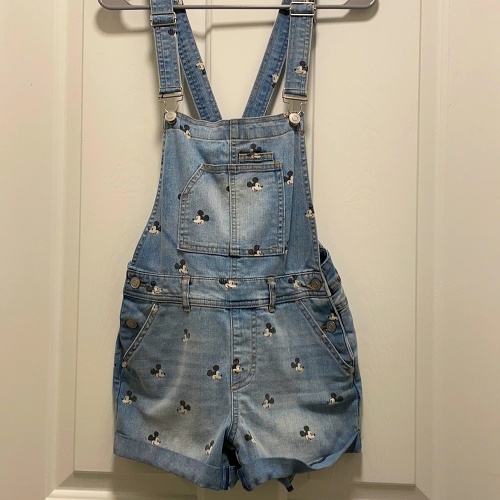 Disney Mickey Mouse Denim Overall Shorts size: S, height: 165/70 A, cotton 68%
